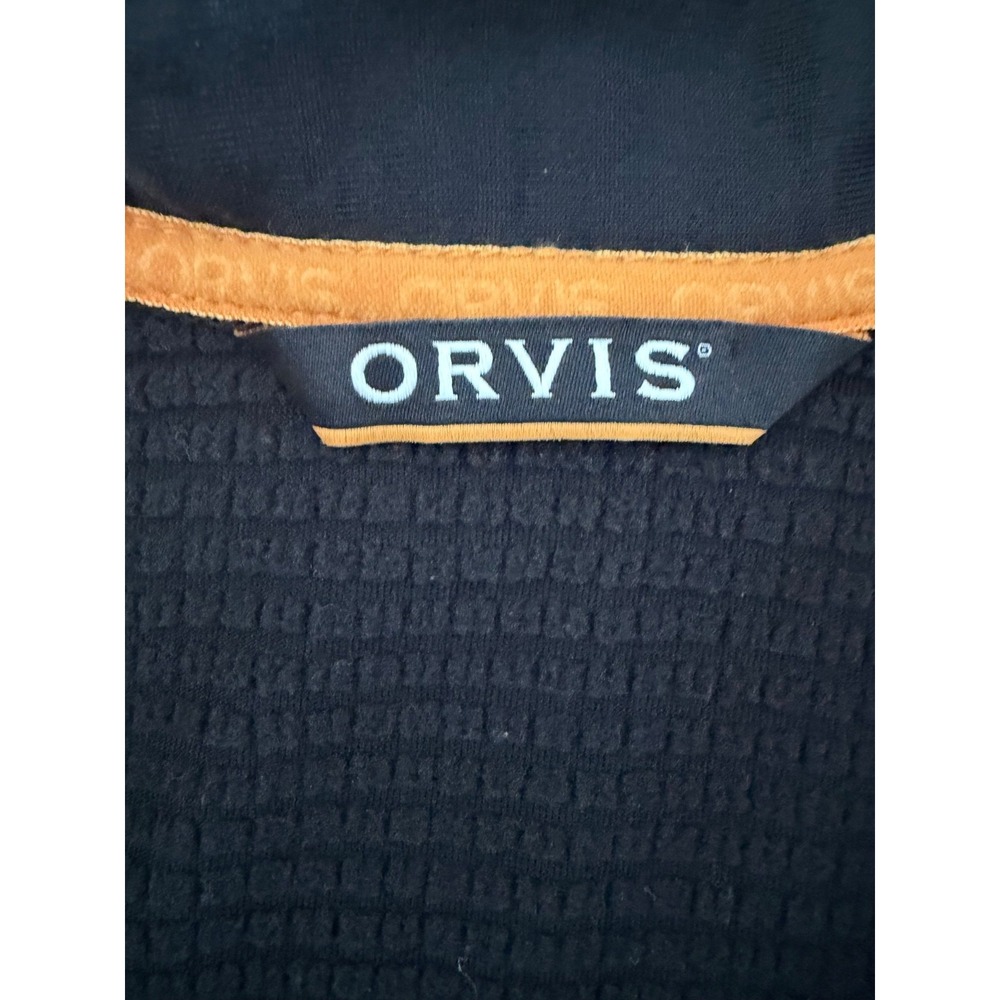 Orvis 1/4 Zip Pullover Mens XL Horseshoe Hills Athletic Black Pockets Jacket EUC - Picture 6 of 15
